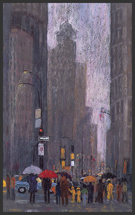 Fifth Avenue in the Rain    31" x 20" 